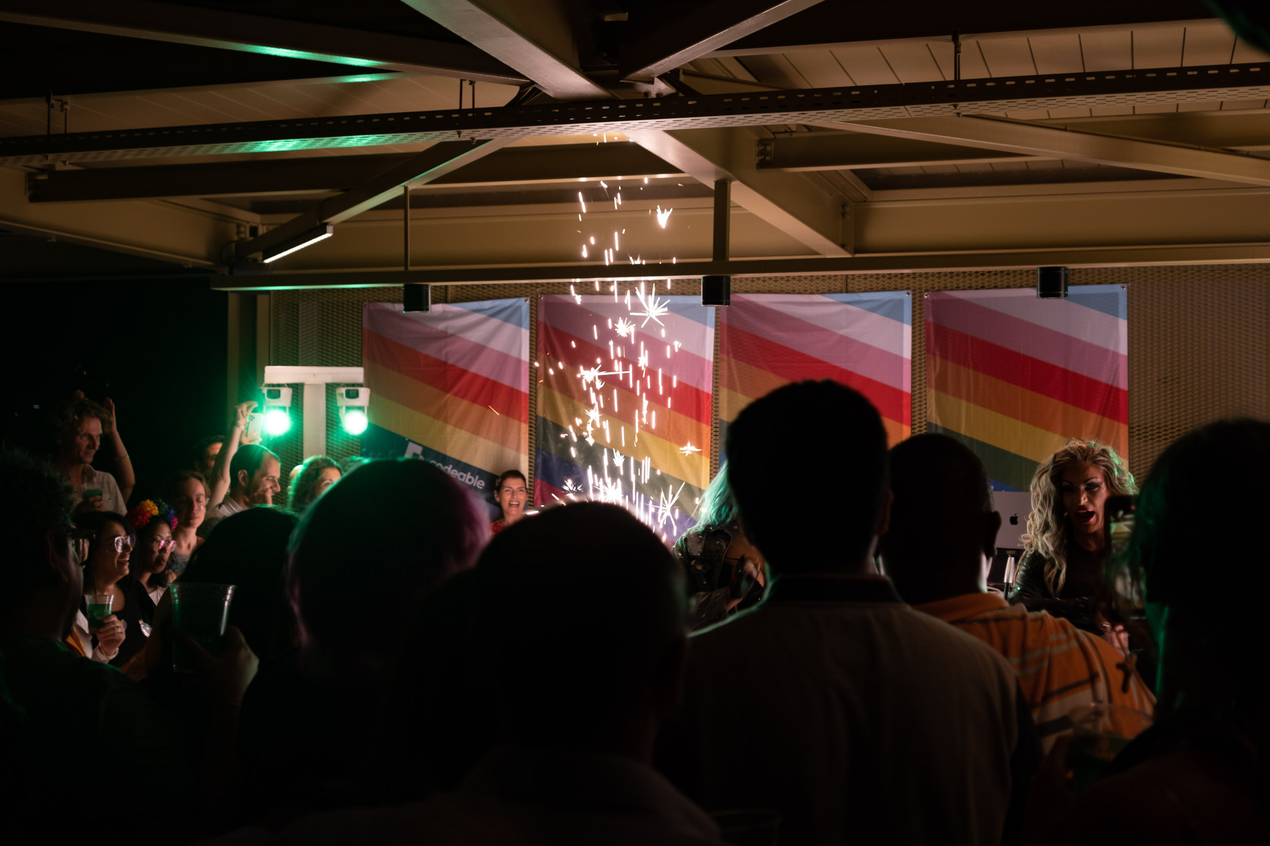 An impression of the drag show at the pride party we attended during WordCamp Europe.