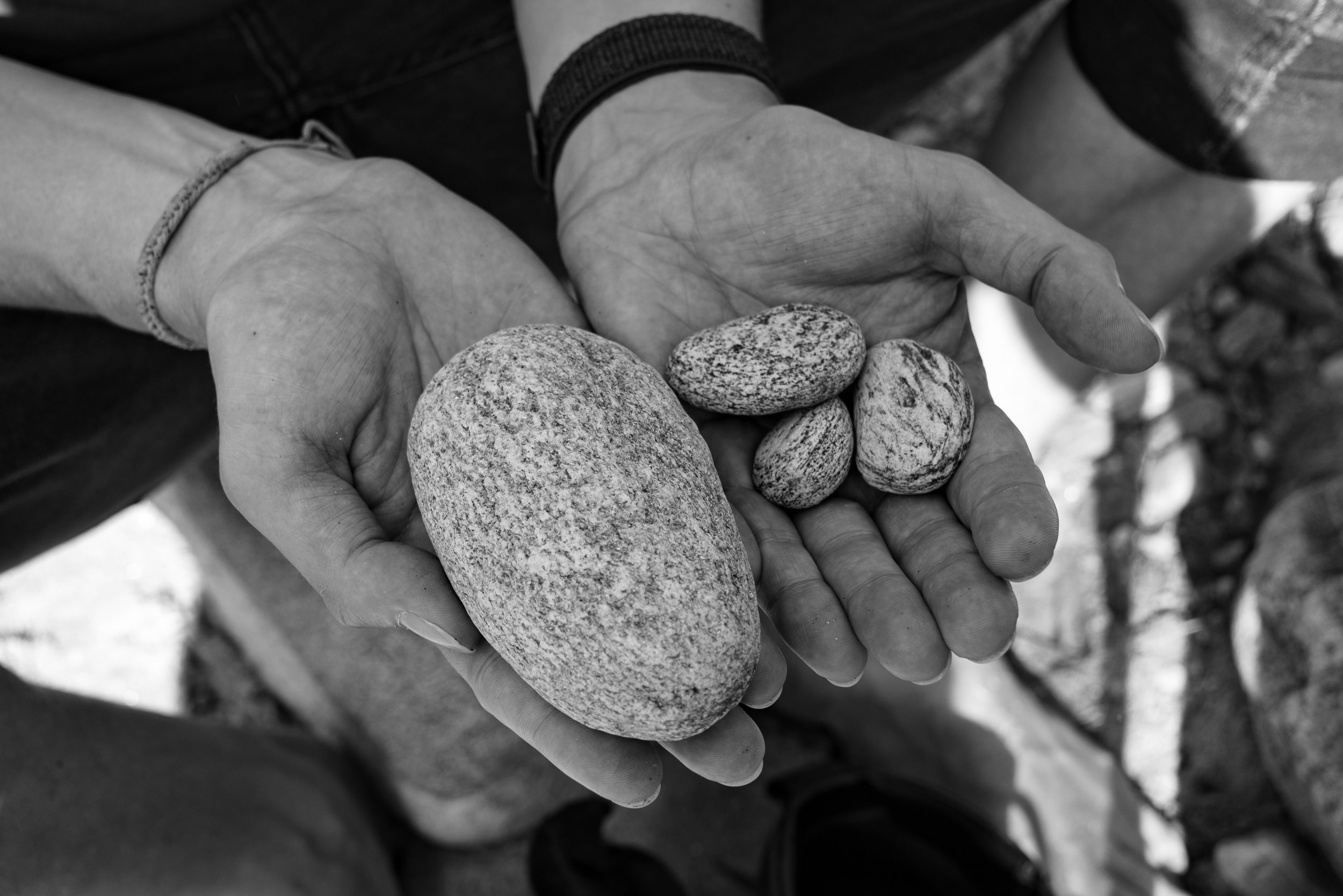 Some rocks we collected at the river Maggia (Ticino).