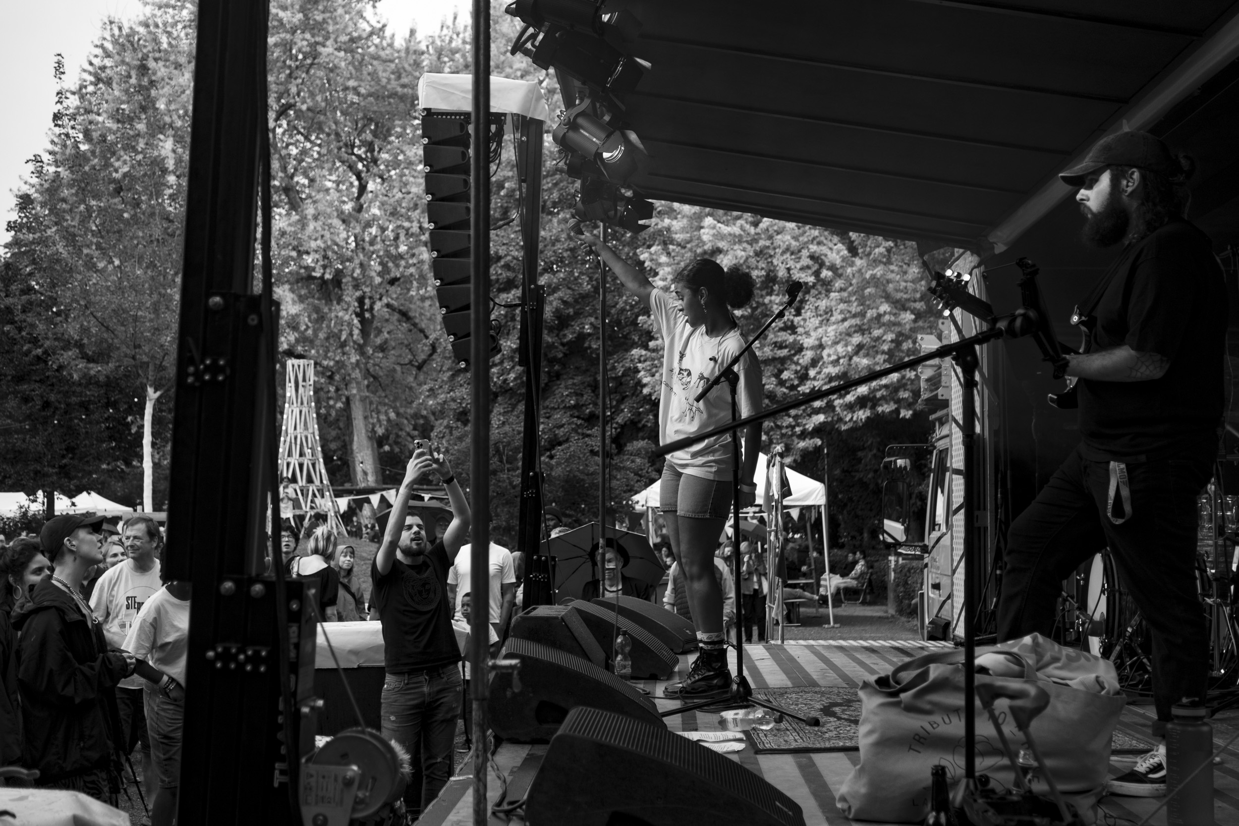 Singer "Marlin" performing at this year's Aemsfaescht in Zurich.