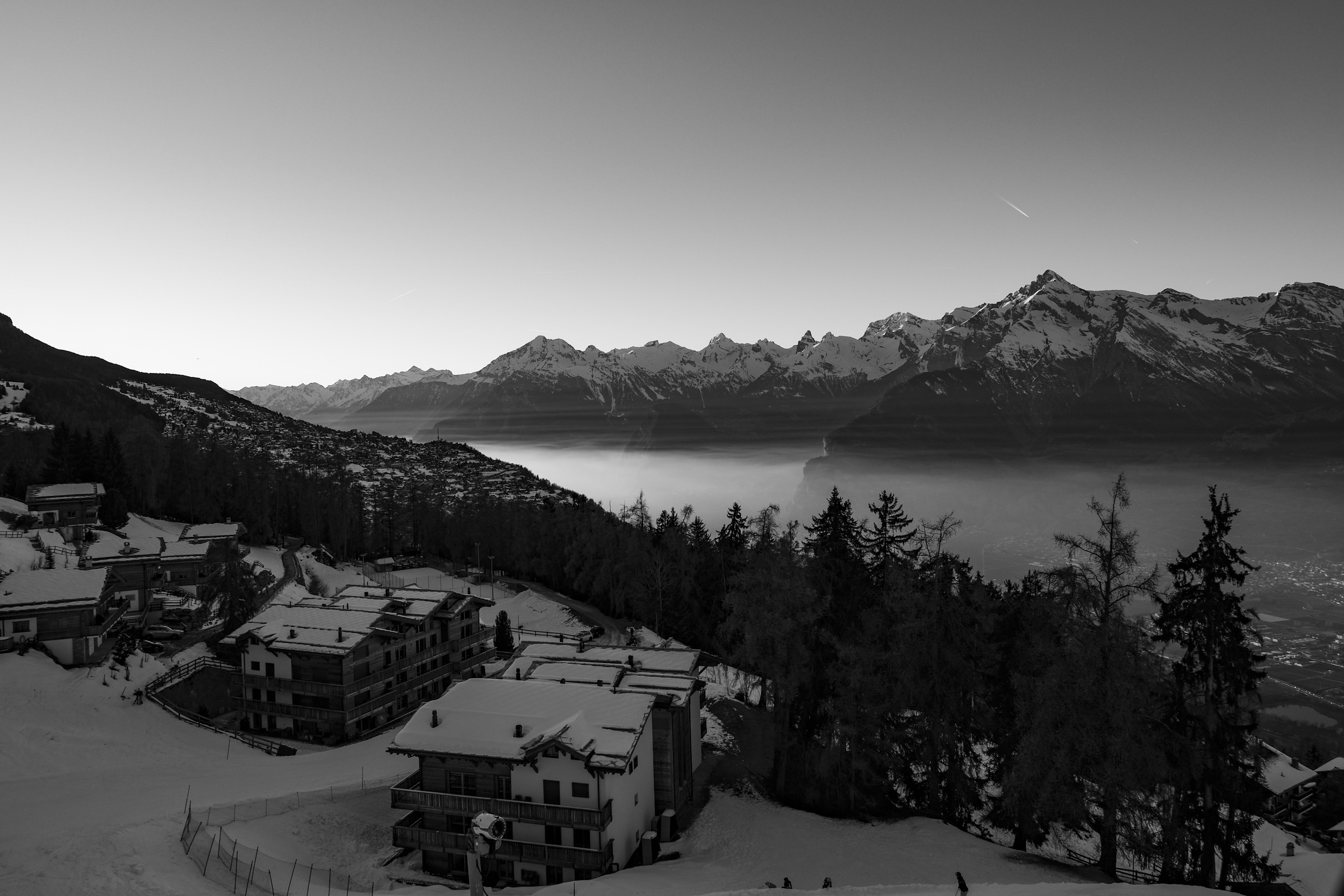 The view from our cable car today, on our way back down to Veysonnaz.